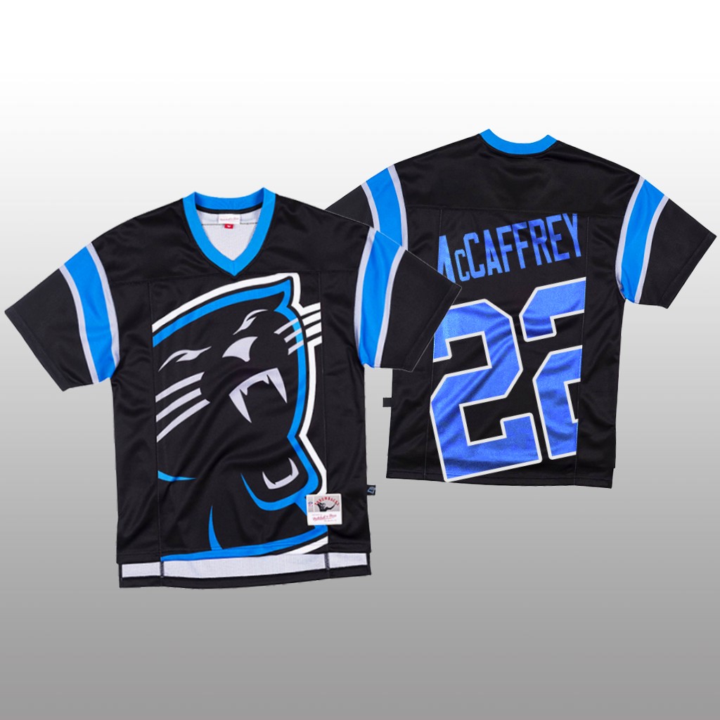 NFL Carolina Panthers #22 Christian McCaffrey Black Men's Mitchell & Nell Big Face Fashion Limited NFL Jersey
