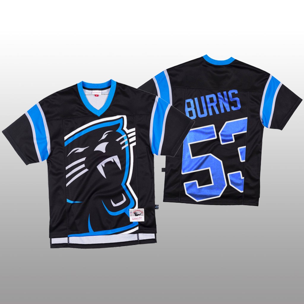 NFL Carolina Panthers #53 Brian Burns Black Men's Mitchell & Nell Big Face Fashion Limited NFL Jersey