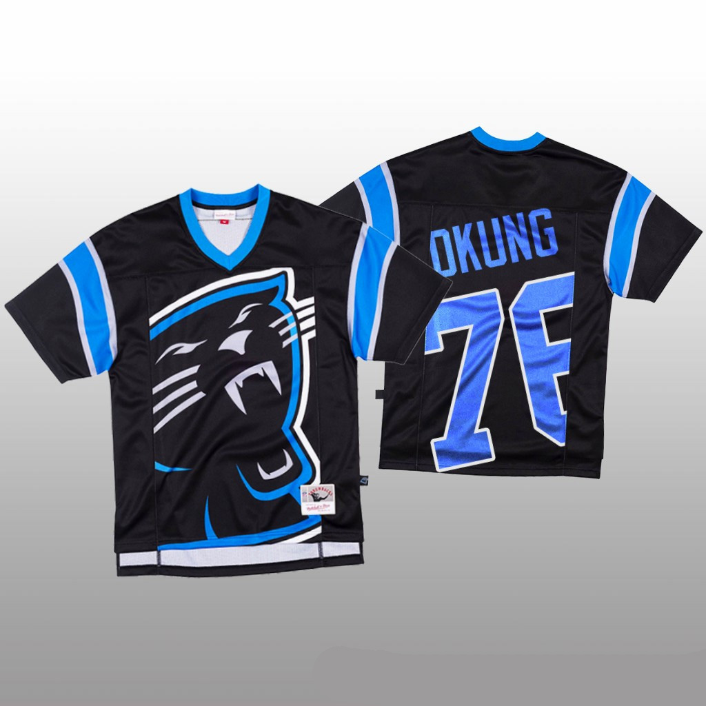 NFL Carolina Panthers #76 Russell Okung Black Men's Mitchell & Nell Big Face Fashion Limited NFL Jersey