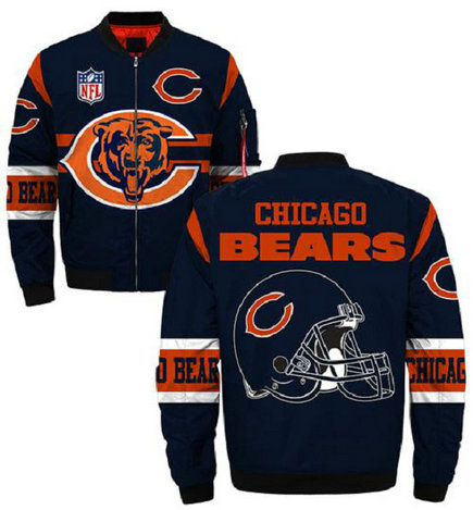 NFL Chicago Bears Sublimated Fashion 3D Fullzip Jacket