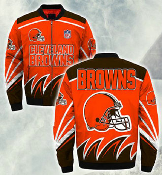 NFL Cleveland Browns Sublimated Fashion 3D Fullzip Jacket
