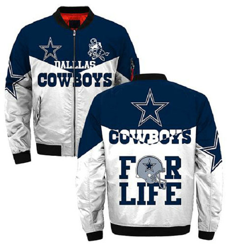NFL Dallas Cowboys Sublimated Fashion 3D Fullzip Jacket-2