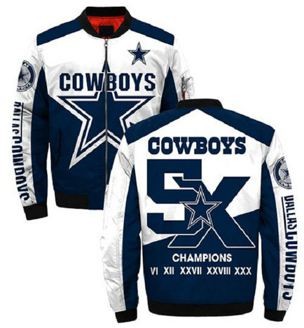 NFL Dallas Cowboys Sublimated Fashion 3D Fullzip Jacket-4