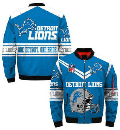 NFL Detroit Lions Sublimated Fashion 3D Fullzip Jacket