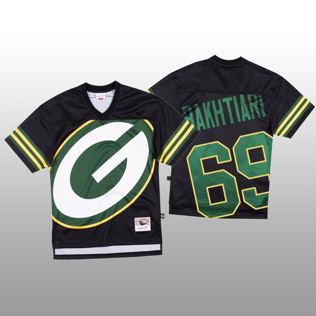 NFL Green Bay Packers #69 David Bakhtiari Black Men's Mitchell & Nell Big Face Fashion Limited NFL Jersey