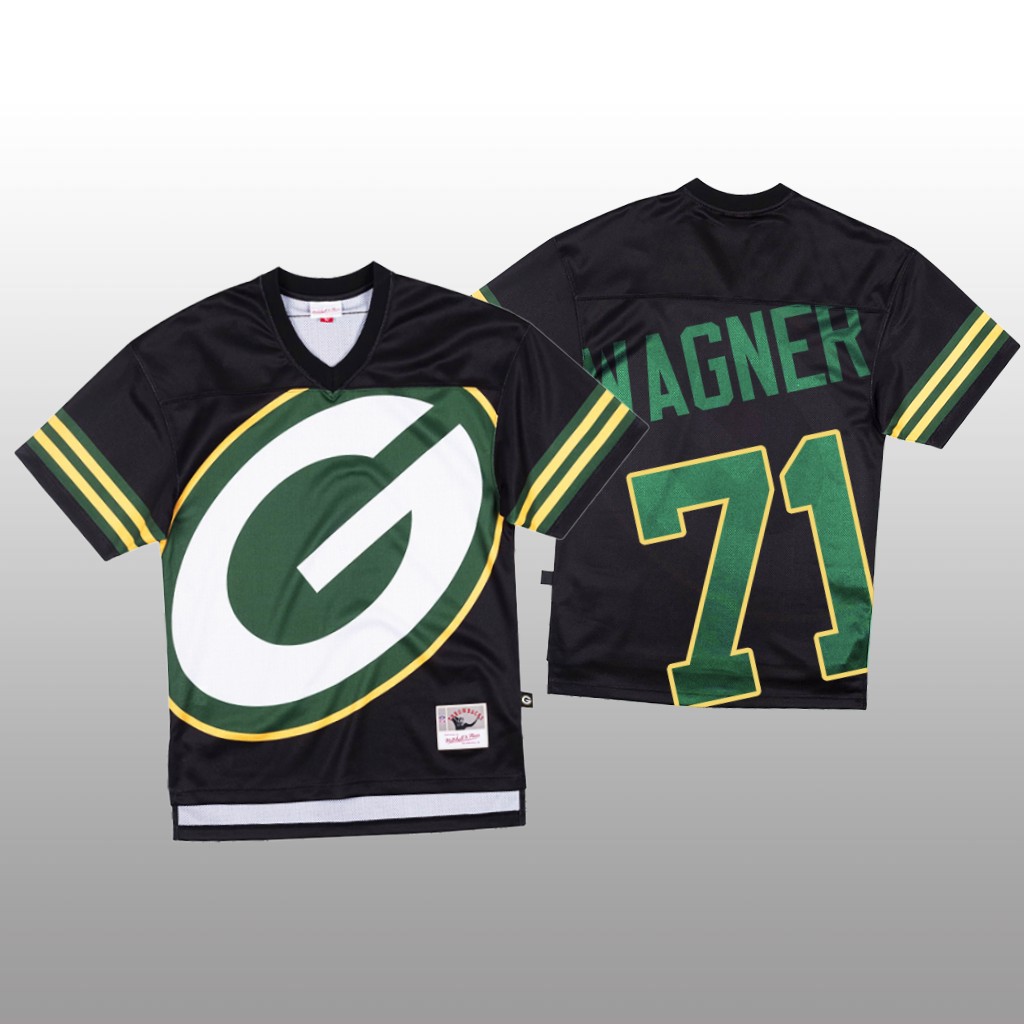 NFL Green Bay Packers #71 Rick Wagner Black Men's Mitchell & Nell Big Face Fashion Limited NFL Jersey