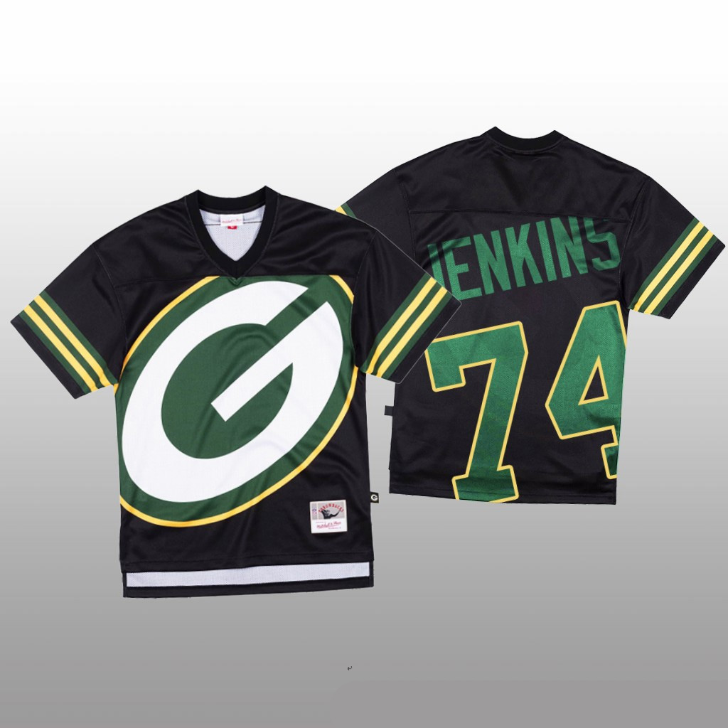 NFL Green Bay Packers #74 Elgton Jenkins Black Men's Mitchell & Nell Big Face Fashion Limited NFL Jersey