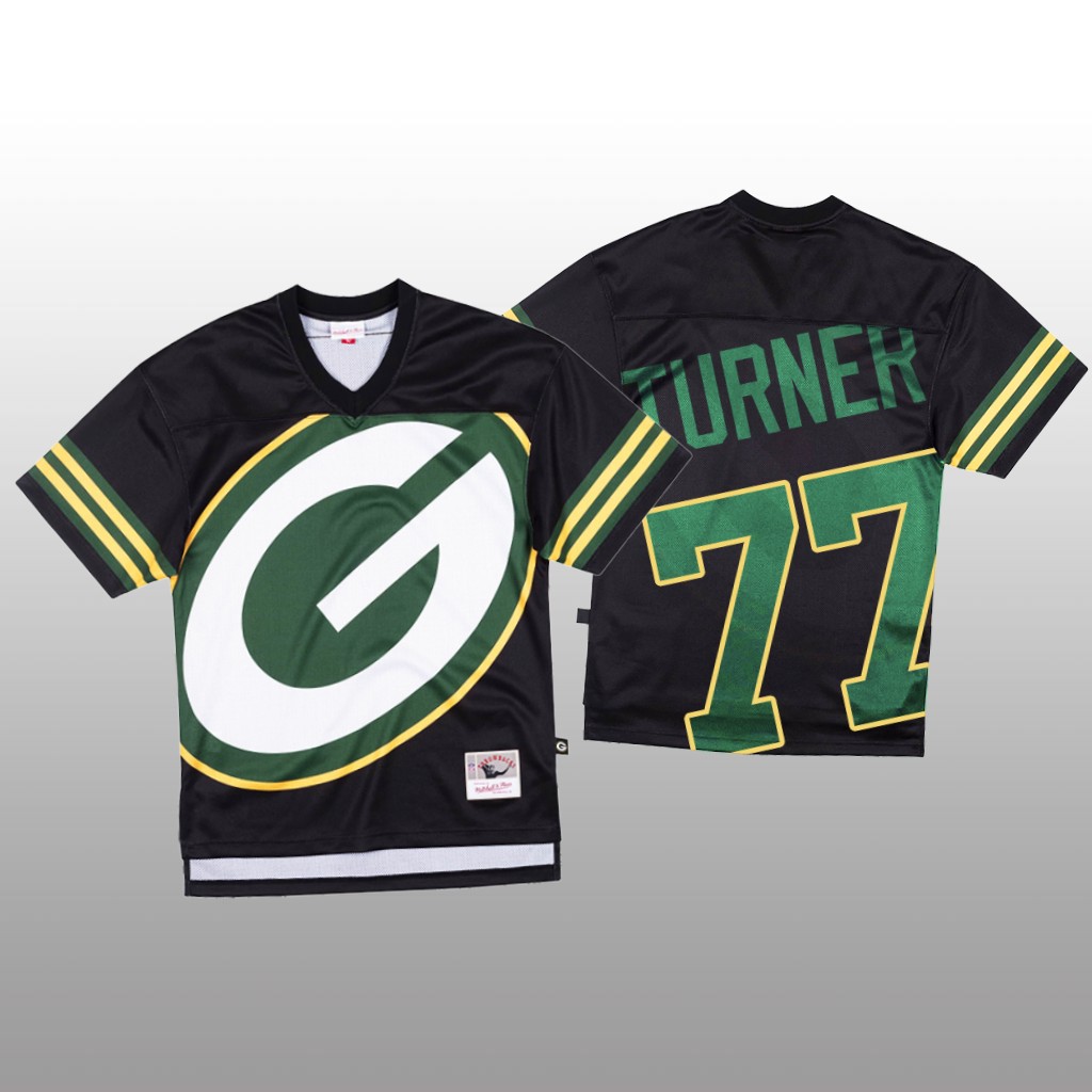 NFL Green Bay Packers #77 Billy Turner Black Men's Mitchell & Nell Big Face Fashion Limited NFL Jersey