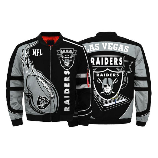 NFL Las Vegas Raiders Newest Bomber 3D Fullzip Custom Jacket