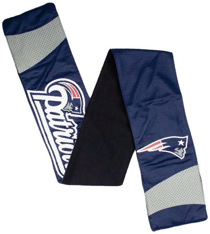 NFL New England Patriots Jersey Scarf With Zip Pocket