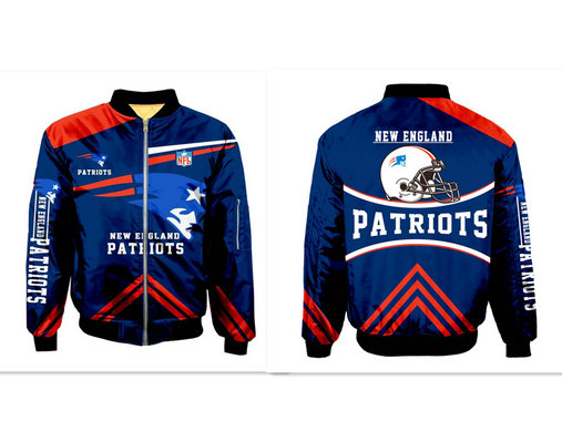 NFL New England Patriots Sublimated Fashion 3D Fullzip Jacket-3