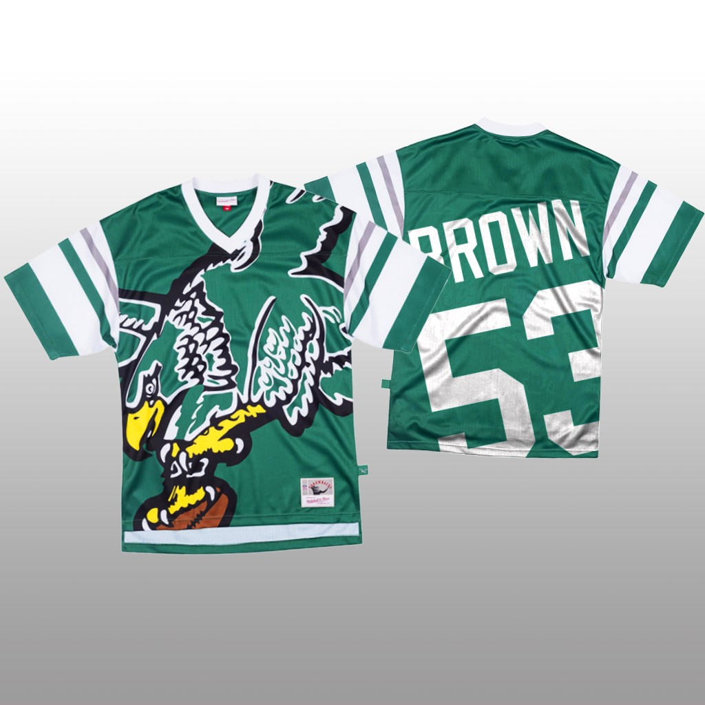 NFL Philadelphia Eagles #53 Jatavis Brown Green Men's Mitchell & Nell Big Face Fashion Limited NFL Jersey