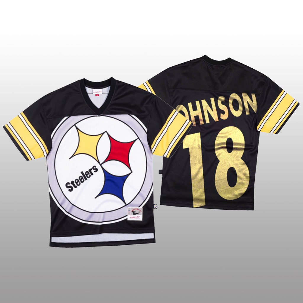 NFL Pittsburgh Steelers #18 Diontae Johnson Black Men's Mitchell & Nell Big Face Fashion Limited NFL Jersey