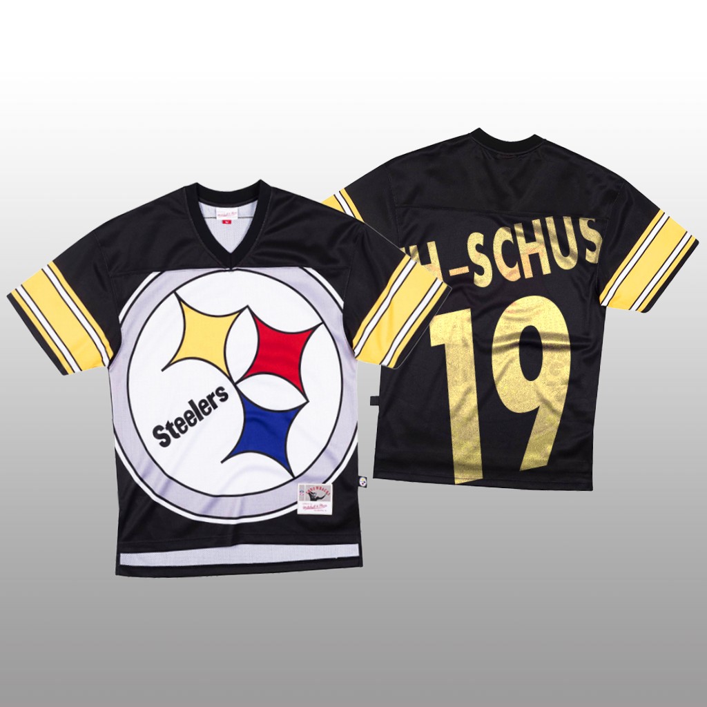 NFL Pittsburgh Steelers #19 JuJu Smith-Schuster Black Men's Mitchell & Nell Big Face Fashion Limited NFL Jersey