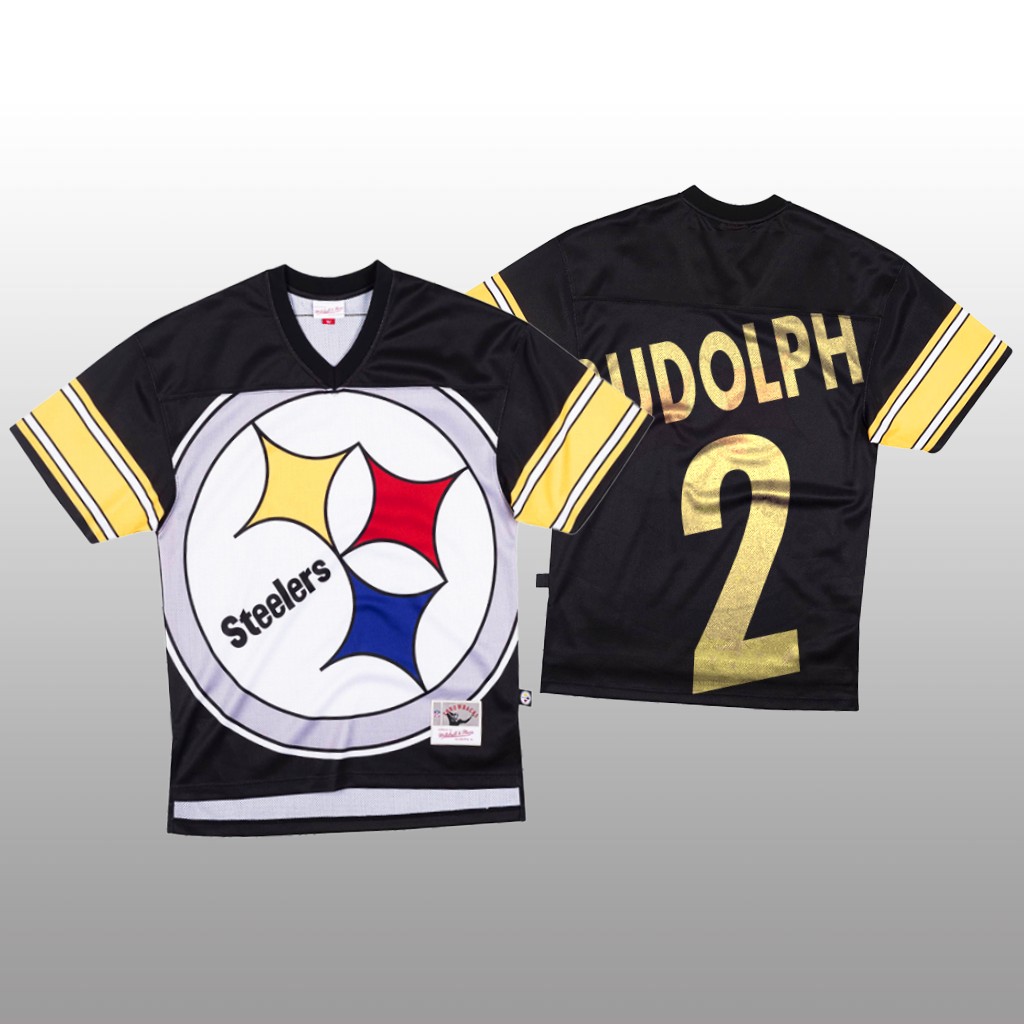 NFL Pittsburgh Steelers #2 Mason Rudolph Black Men's Mitchell & Nell Big Face Fashion Limited NFL Jersey