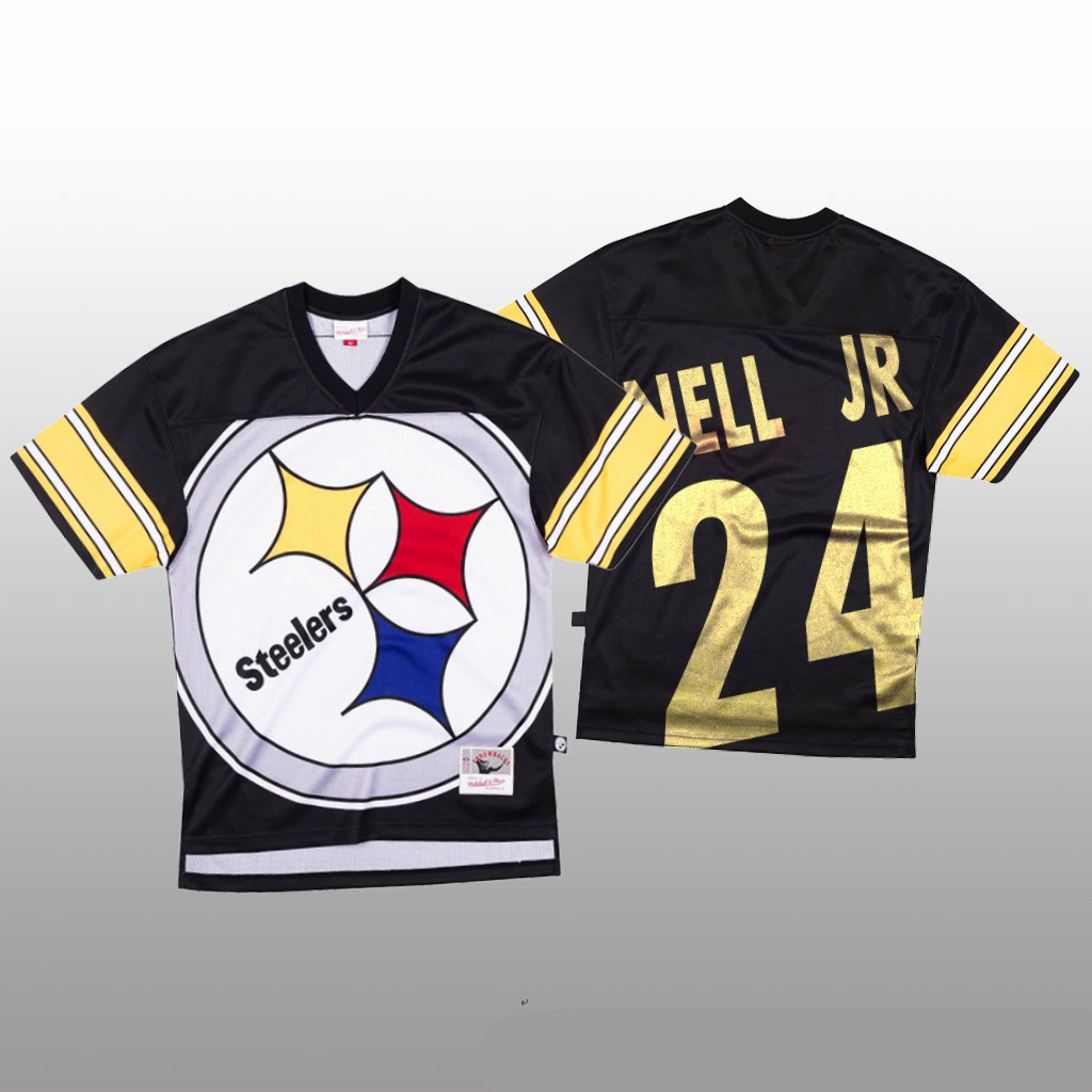 NFL Pittsburgh Steelers #24 Benny Snell Jr. Black Men's Mitchell & Nell Big Face Fashion Limited NFL Jersey