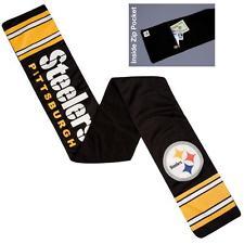 NFL Pittsburgh Steelers Jersey Scarf With Zip Pocket