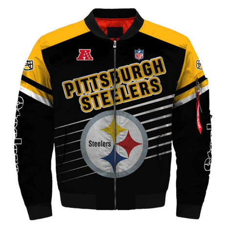 NFL Pittsburgh Steelers Sublimated Fashion 3D Fullzip Jacket-1