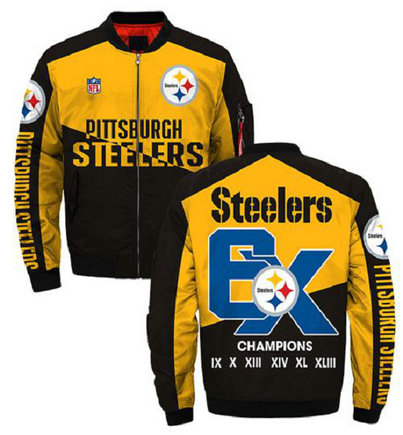 NFL Pittsburgh Steelers Sublimated Fashion 3D Fullzip Jacket-6