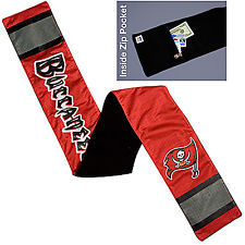 NFL Tampa Bay Buccaneers Jersey Scarf With Zip Pocket