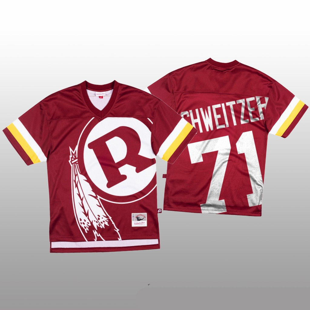 NFL Washington Redskins #71 Wes Schweitzer Red Men's Mitchell & Nell Big Face Fashion Limited NFL Jersey