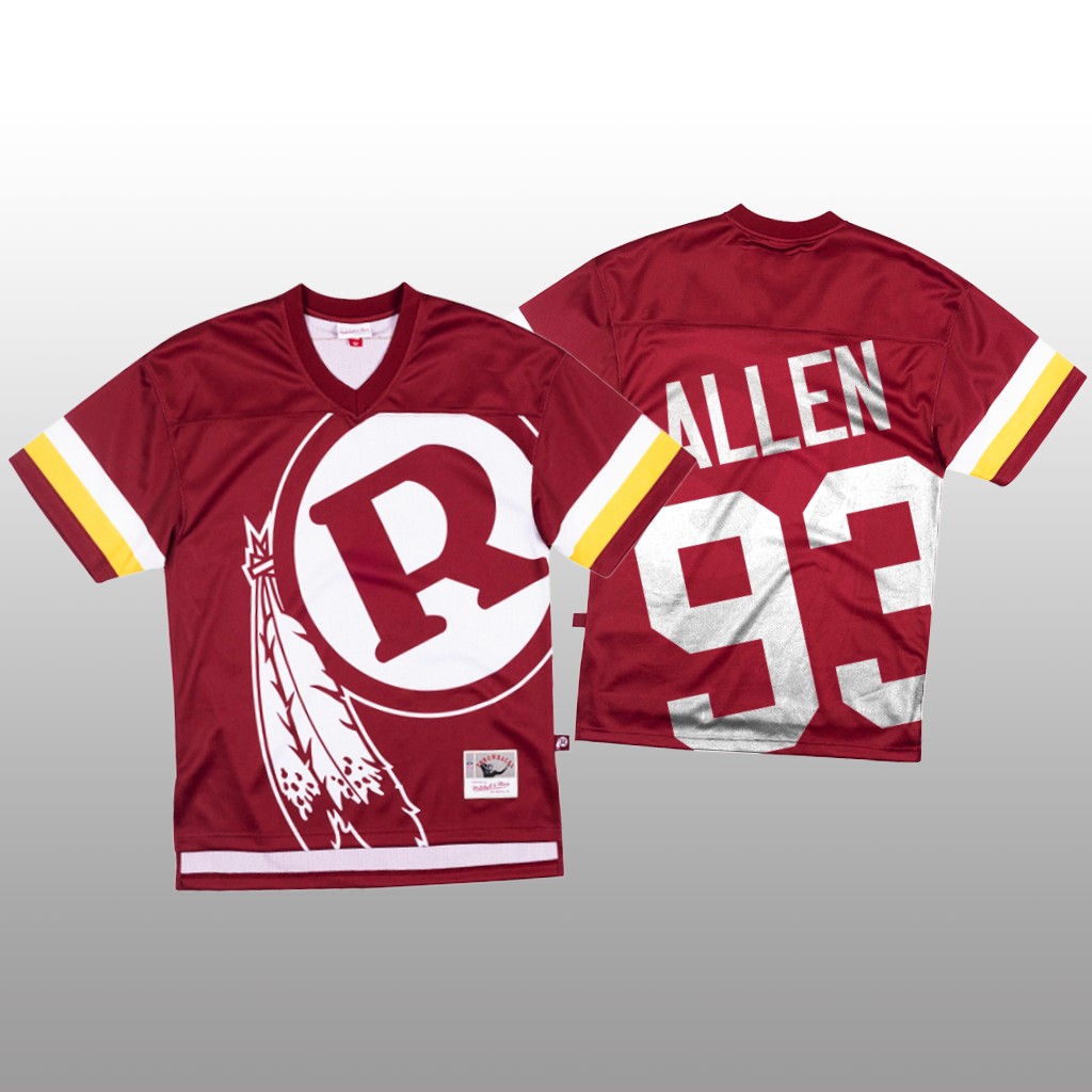 NFL Washington Redskins #93 Jonathan Allen Red Men's Mitchell & Nell Big Face Fashion Limited NFL Jersey