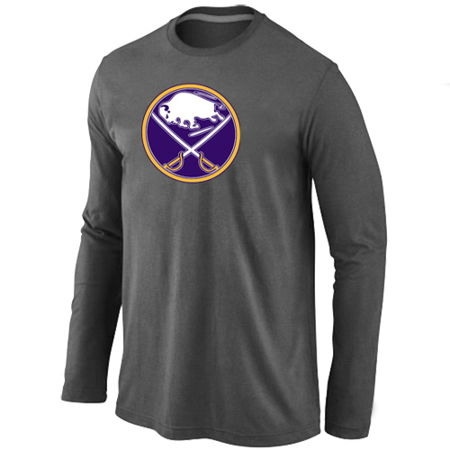 NHL Buffalo Sabres Big & Tall Logo D.Grey Long Sleeve T-Shirt