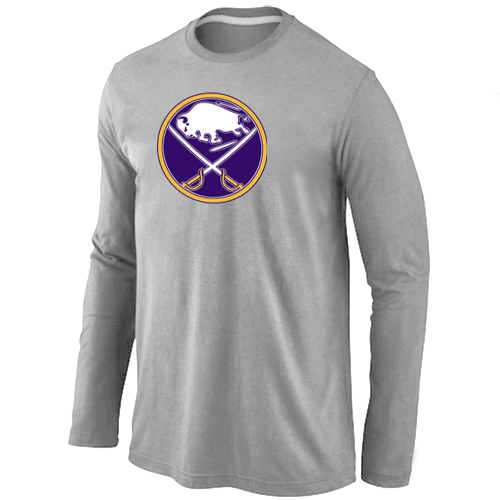 NHL Buffalo Sabres Big & Tall Logo Grey Long Sleeve T-Shirt