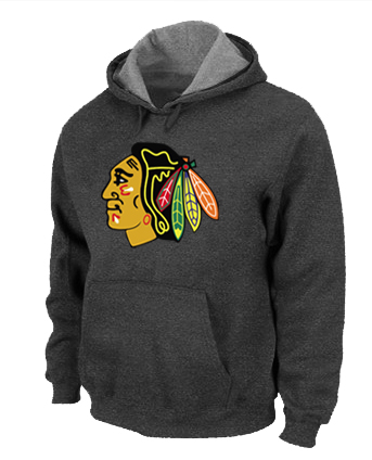 NHL Chicago Blackhawks Big & Tall Logo Pullover Hoodie D.Grey