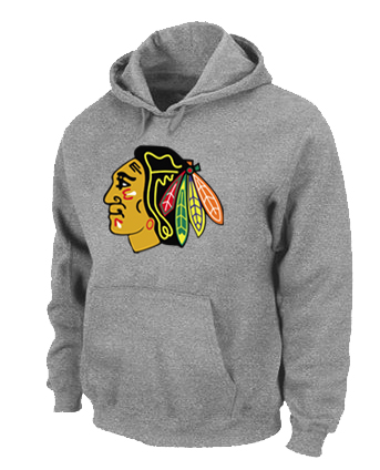NHL Chicago Blackhawks Big & Tall Logo Pullover Hoodie Grey