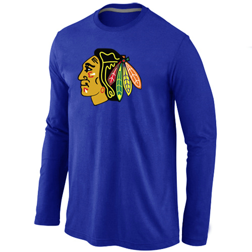 NHL Chicago Blackhawks Big & Tall Logo blue Long Sleeve T-Shirt
