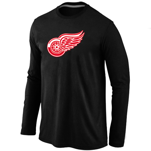 NHL Detroit Red Wings Big & Tall Logo Black Long Sleeve T-Shirt