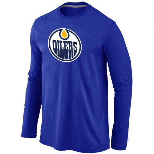 NHL Edmonton Oilers  Big & Tall Logo Blue Long Sleeve T-Shirt