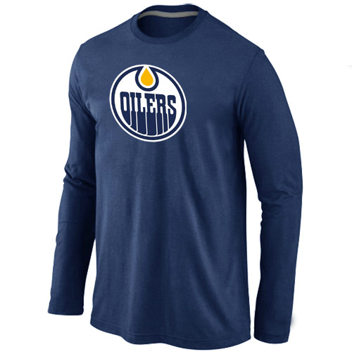 NHL Edmonton Oilers  Big & Tall Logo Dark blue Long Sleeve T-Shirt