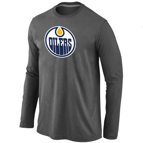 NHL Edmonton Oilers  Big & Tall Logo Dark grey Long Sleeve T-Shirt