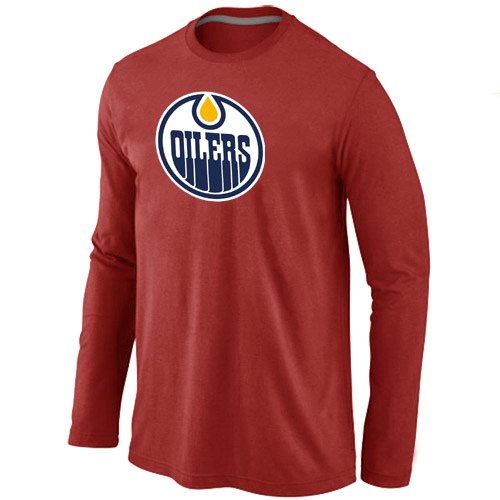 NHL Edmonton Oilers  Big & Tall Logo Red Long Sleeve T-Shirt