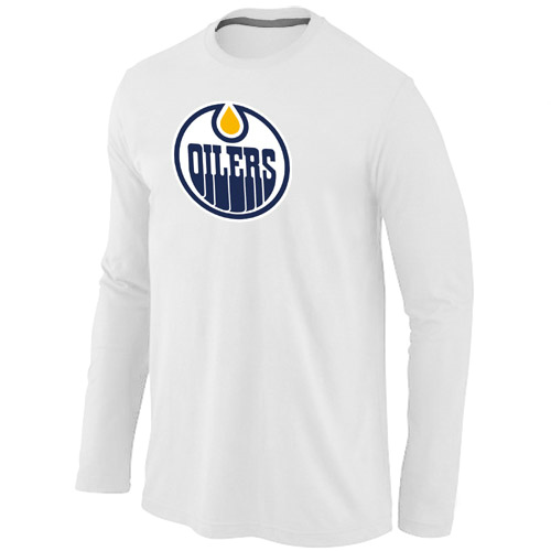 NHL Edmonton Oilers  Big & Tall Logo White Long Sleeve T-Shirt