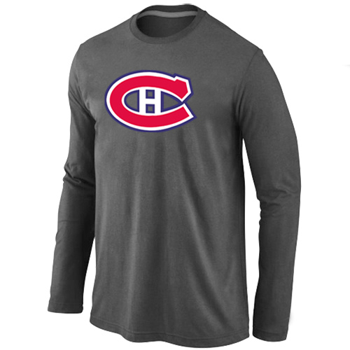 NHL Montréal Canadiens Big & Tall Logo D.Grey Long Sleeve T-Shirt