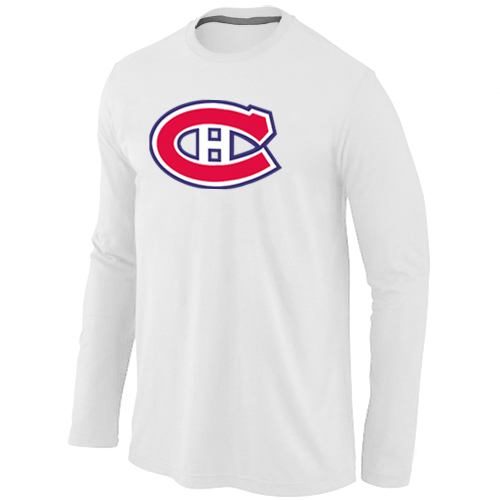 NHL Montréal Canadiens Big & Tall Logo WHITE Long Sleeve T-Shirt