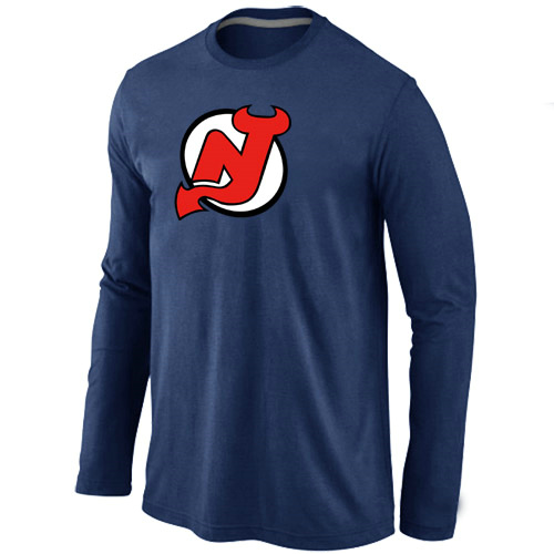 NHL New Jersey Devils Big & Tall Logo Dark blue Long Sleeve T-Shirt