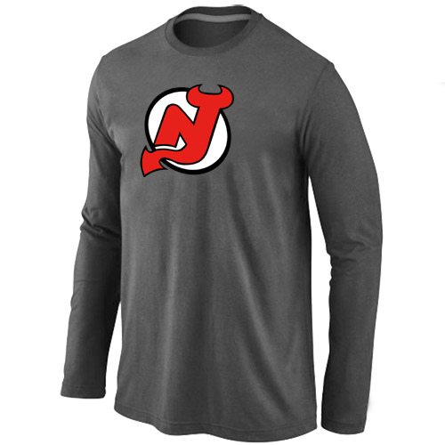 NHL New Jersey Devils Big & Tall Logo Dark grey Long Sleeve T-Shirt