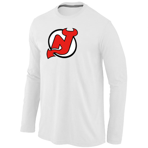 NHL New Jersey Devils Big & Tall Logo White Long Sleeve T-Shirt