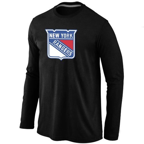 NHL New York Rangers Big & Tall Logo Black Long Sleeve T-Shirt