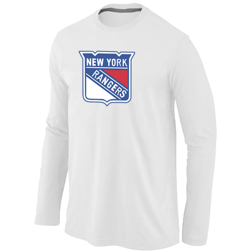 NHL New York Rangers Big & Tall Logo WHITE Long Sleeve T-Shirt