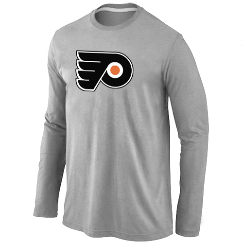 NHL Philadelphia Flyers Big & Tall Logo Grey Long Sleeve T-Shirt