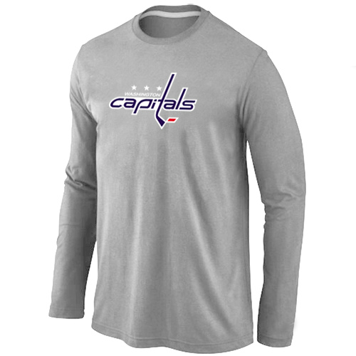NHL Washington Capitals Big & Tall Logo Grey Long Sleeve T-Shirt