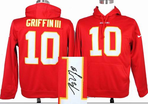 NIKE Washington Redskins #10 Robert Griffin III Red signature hoody
