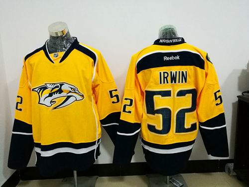Nashville Predators #52 irwin yellow jerseys