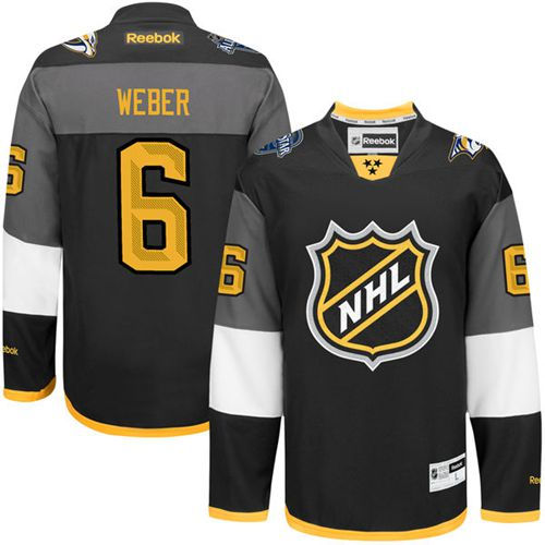 Nashville Predators 6 Shea Weber Black 2016 All Star NHL Jersey