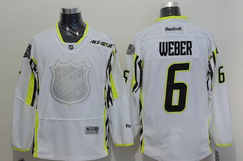 Nashville Predators 6 Shea Weber White 2015 All Star NHL Jersey